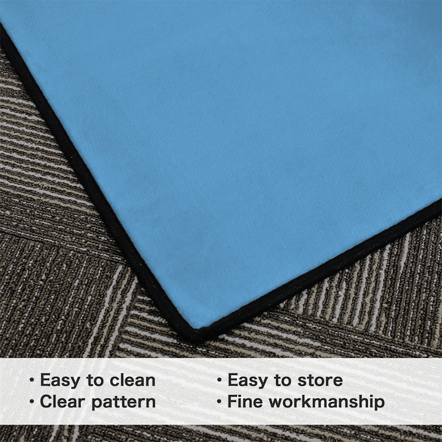 Guatamala Flag Inspired 84x60 Inch Area Rug with Black Binding (Made in the USA)