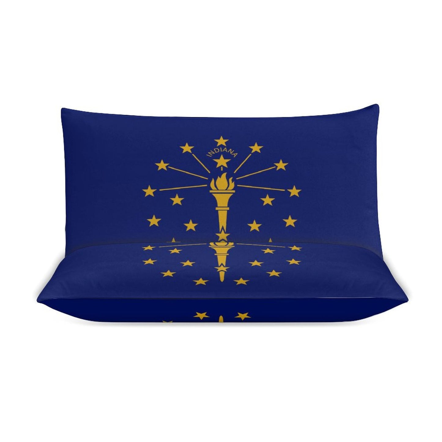 Indiana Flag Inspired 3-Piece Bedding Set (1 Duvet Cover + 2 Pillow Shams) – 102"×90"