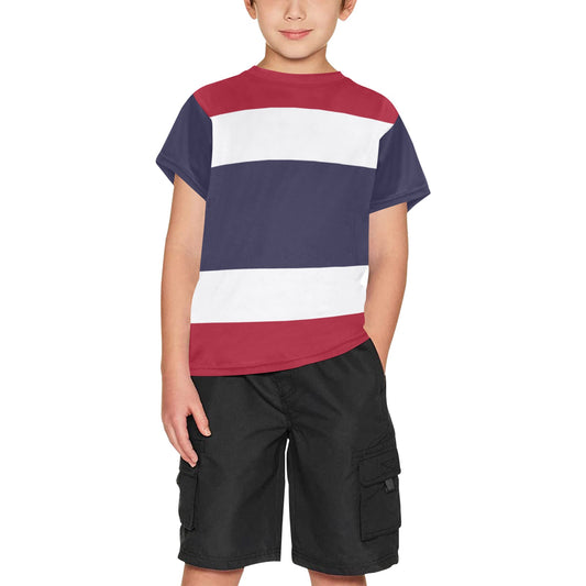 Thailand Flag Boys Crew Neck T-Shirt Made in the USA