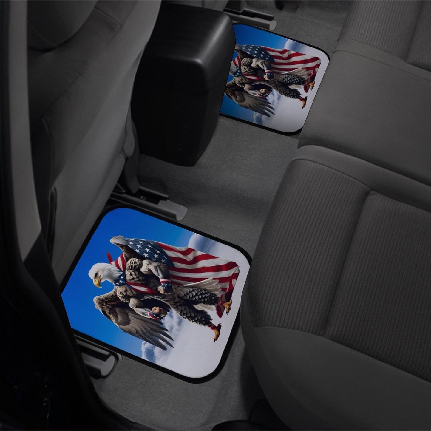 USA/American Flag Inspired Eagle In the Clouds Car Floor Mats(4pcs)
