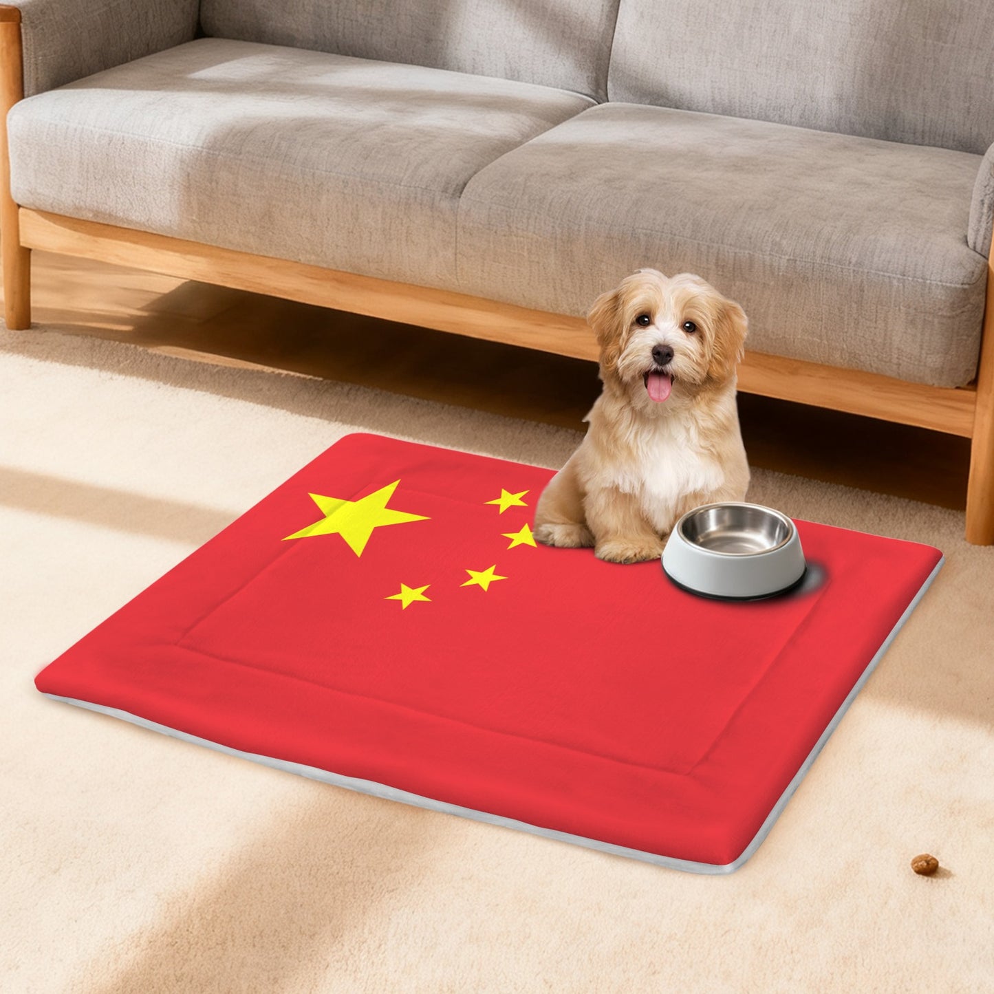 China Flag Inspired Pet Mat 25x18inch (Made in the USA)