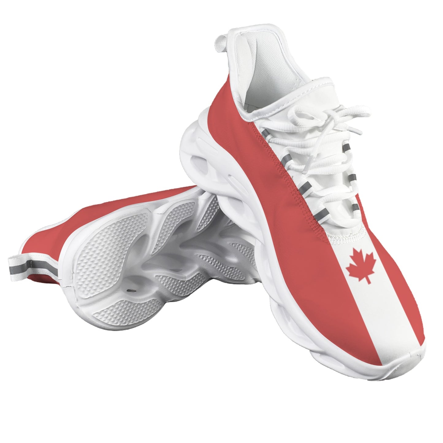 Canada Flag Inspired Men's Twisted Sole Sneakers