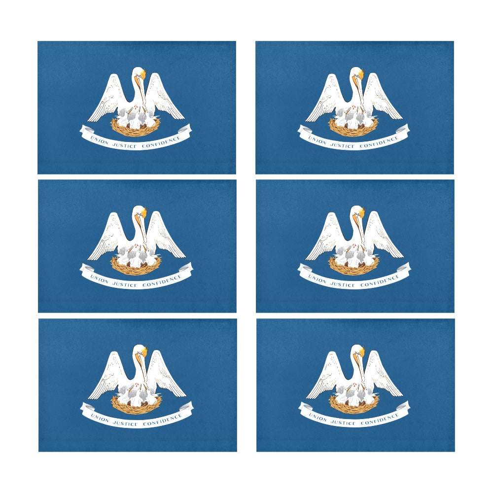 Louisiana Flag Placemats 12" x 18" (Set of 6)
