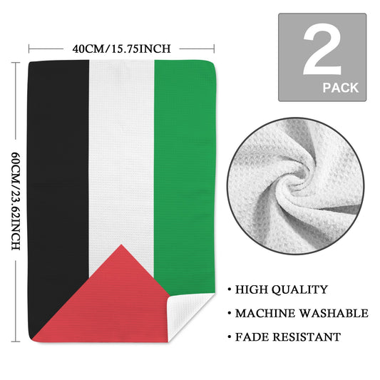 Palestine Flag Inspired Kitchen Towel 40X60cm (Pack of 2) | Printed In the USA