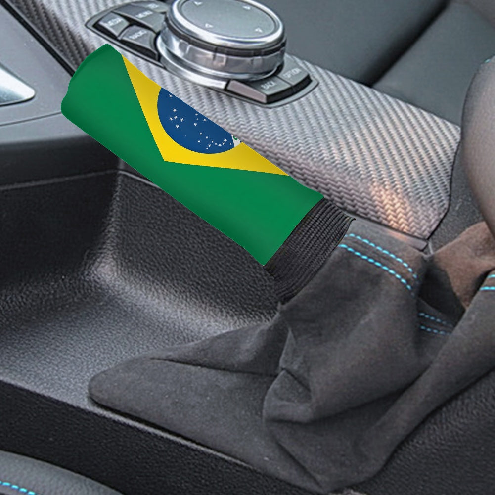 Brazil Flag Inspired Gear Lever Cover+Hand Brake Cover