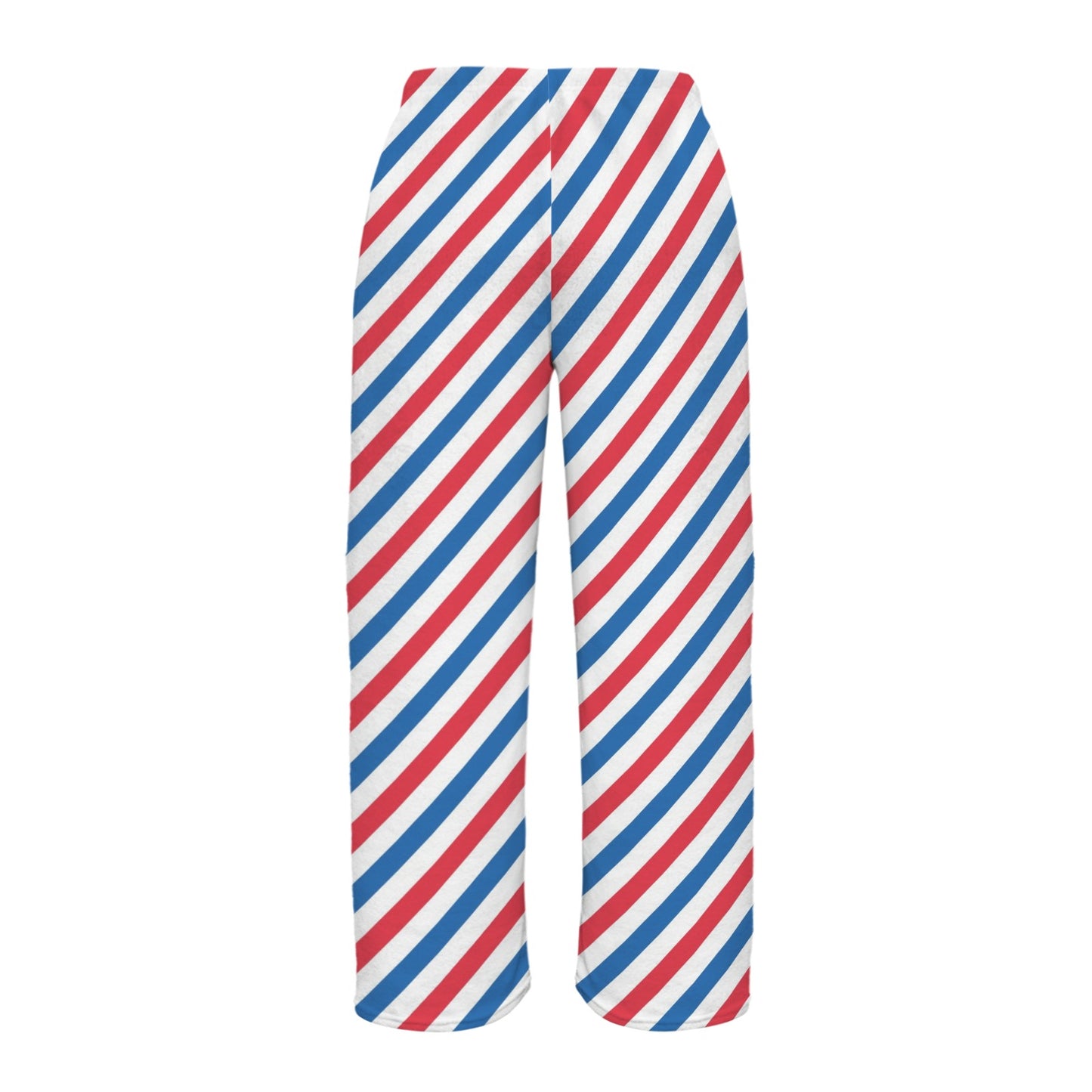 USA/American Flag Inspired Stripes Pattern Women's Flannel Pajama Trousers Made in the USA