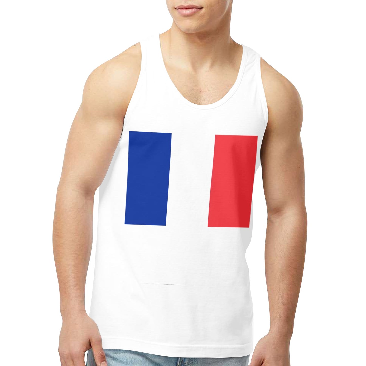 France Flag Men's Tank Top (Front Printing) | Ships from USA