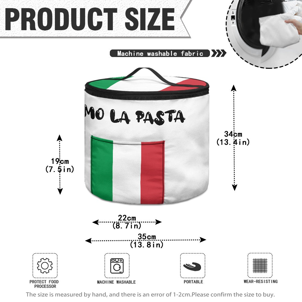 Italy Flag Inspired "AMO LA PASTA"  Electric Pressure Cooker Insulation Bag