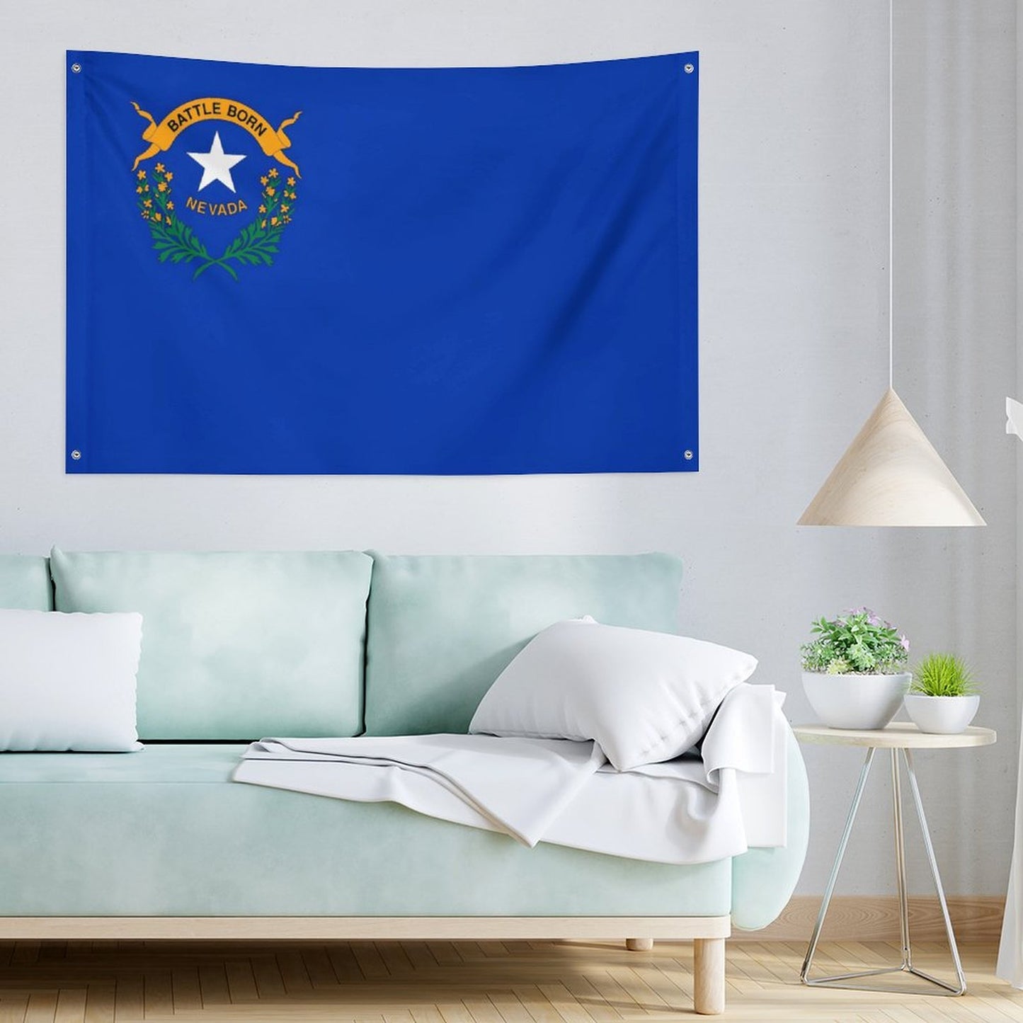 Nevada Flag Inspired Wall Mount Flag with Four Grommets (35x59 in)