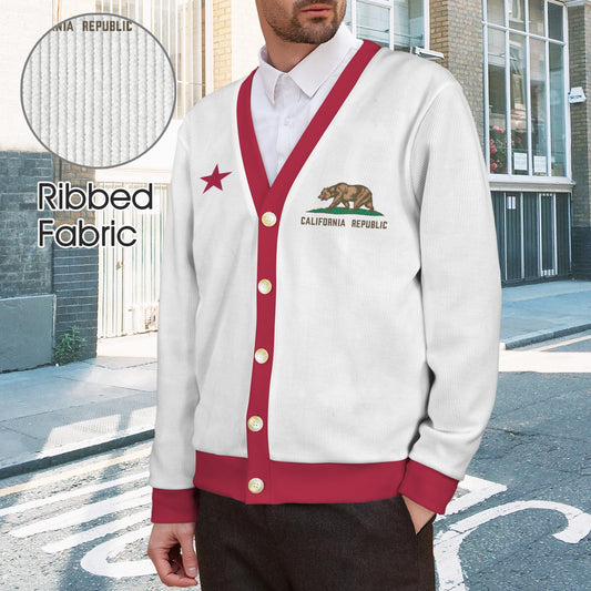 California Flag Inspired Men's Cardigan