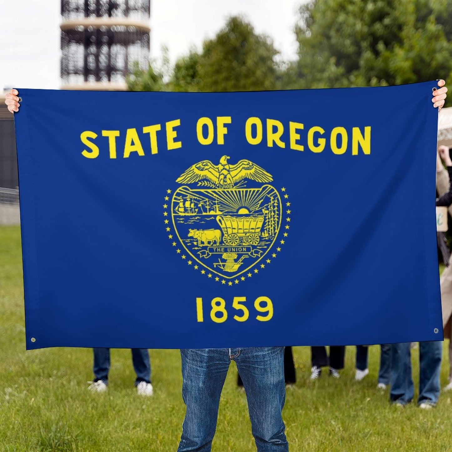 Oregon Flag Inspired Wall Mount Flag with Four Grommets (35x59 in)