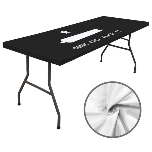 Come and Take It Flag Inspired Custom Elastic Fitted Tablecloth 72x30 inch (Made in the USA)