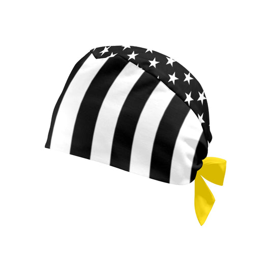 Thin Gold Line Flag Inspired Scrub Cap | Ships from USA
