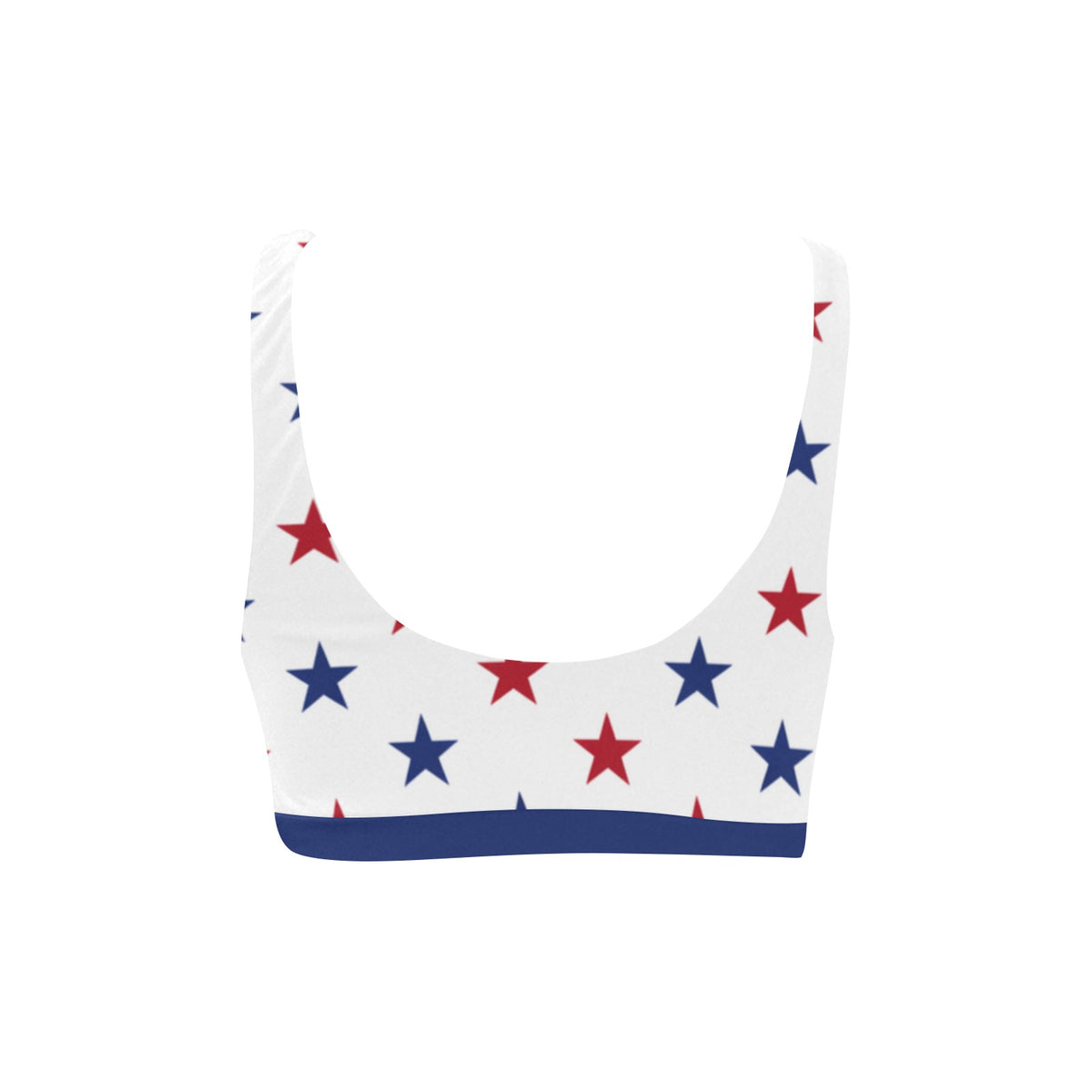 USA/American Flag Inspired Red and Blue Stars Sport Bikini Top