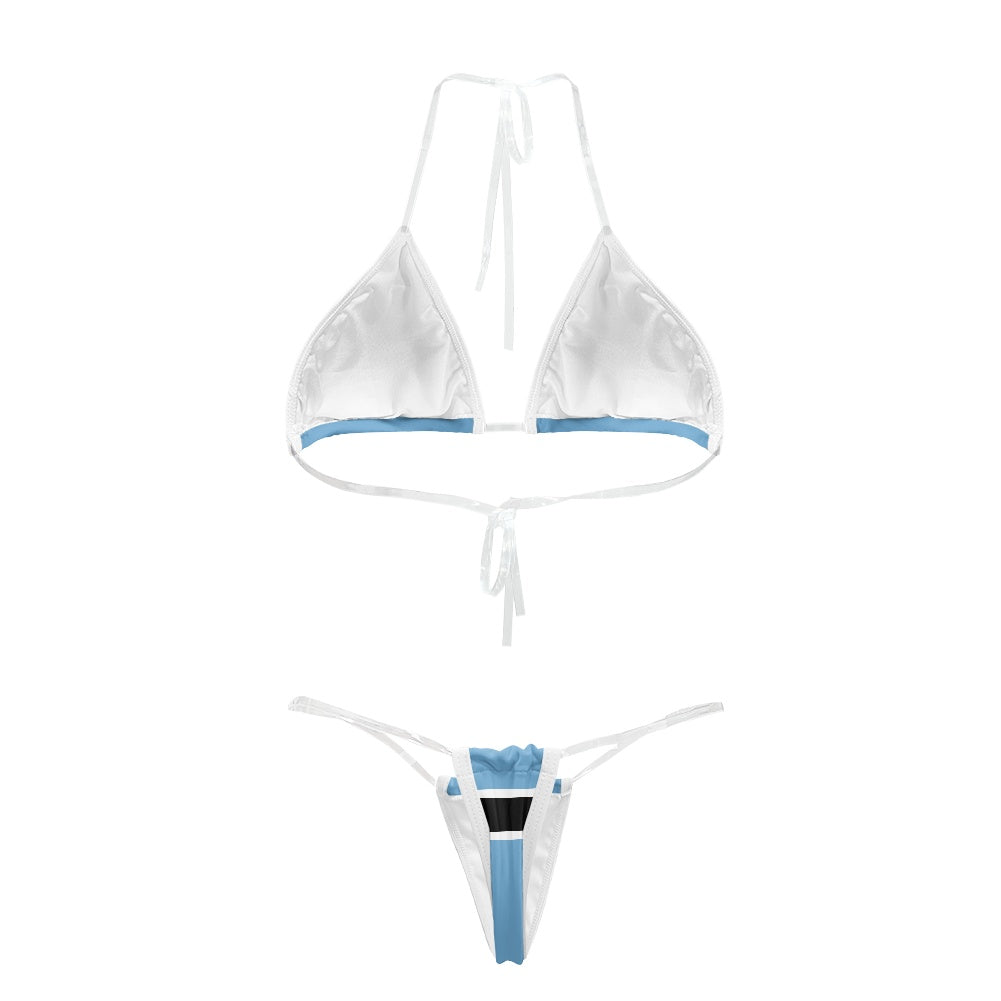 Botswana Flag Inspired Transparent String Bikini