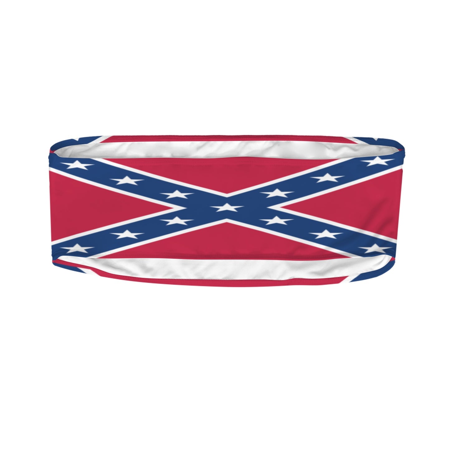 Confederate States Battle Flag Inspired (front and back) Chest Wrap Bikini Top (Model S36)