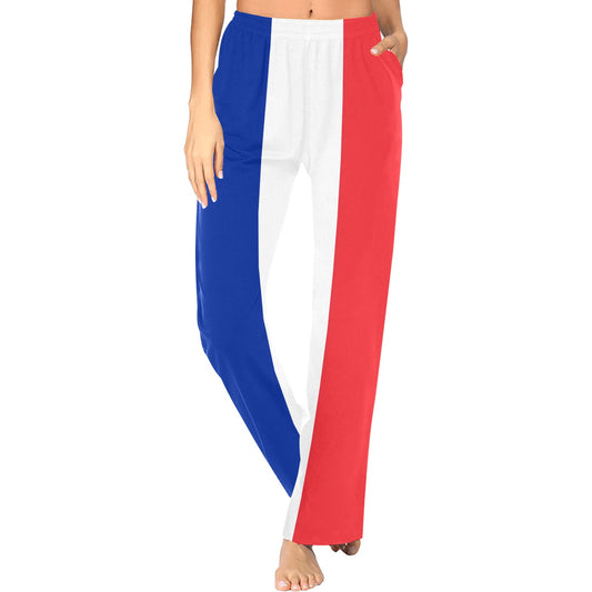 France Flag Women's Pajama Trousers Made in the USA