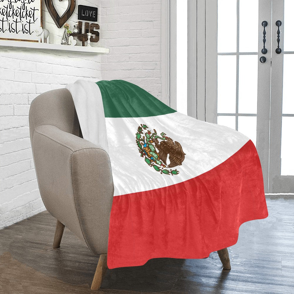 Mexico Flag Inspired Ultra-Soft Micro Fleece Blanket 40" x  50" | Ships from USA
