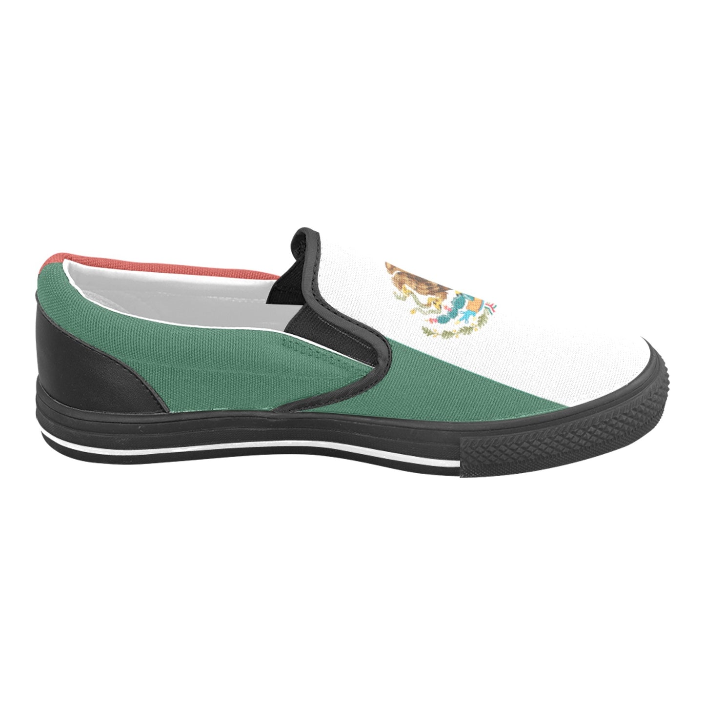 Mexico Flag Inspired Men's Slip-on Canvas Shoes