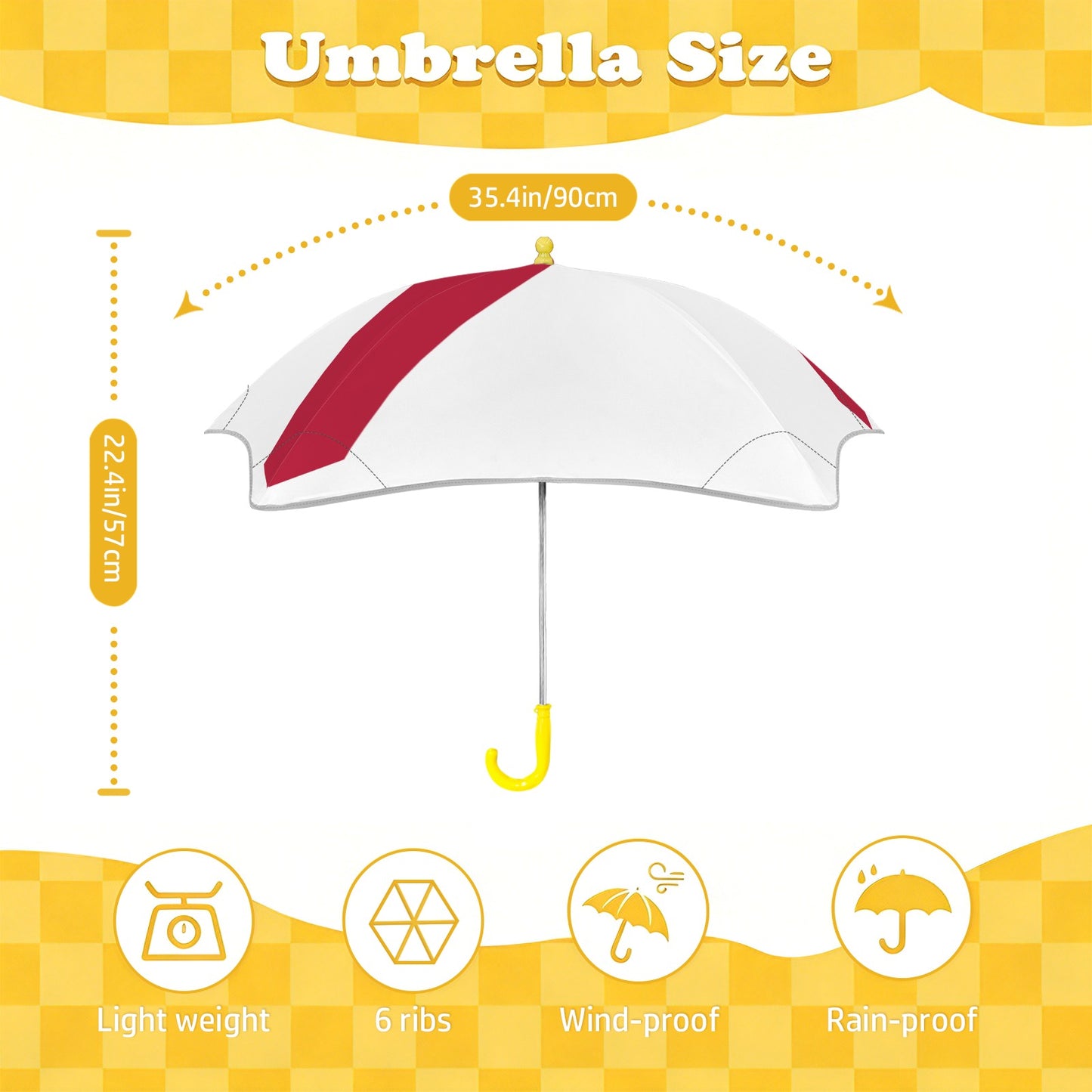 Alabama Flag Inspired Kids Safe Round Corner Umbrella