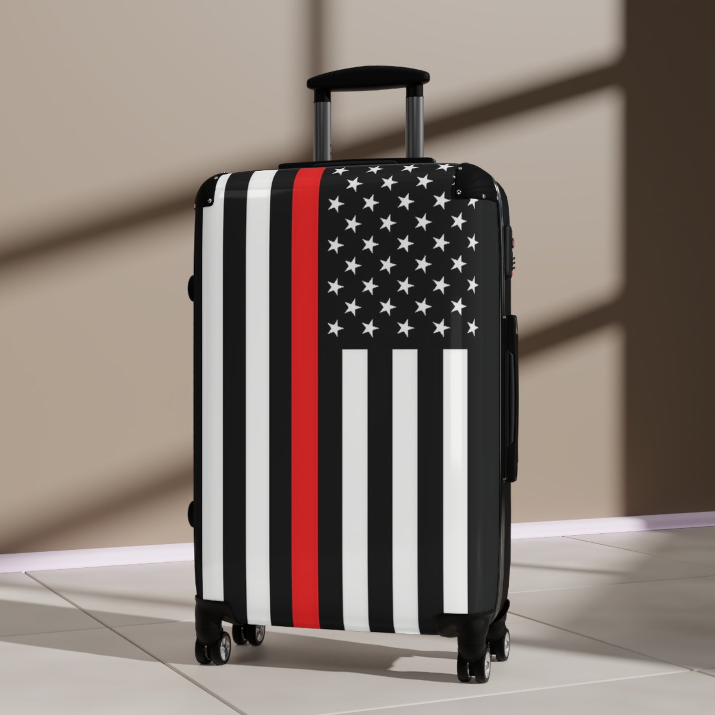 Thin Red Line Flag Suitcase