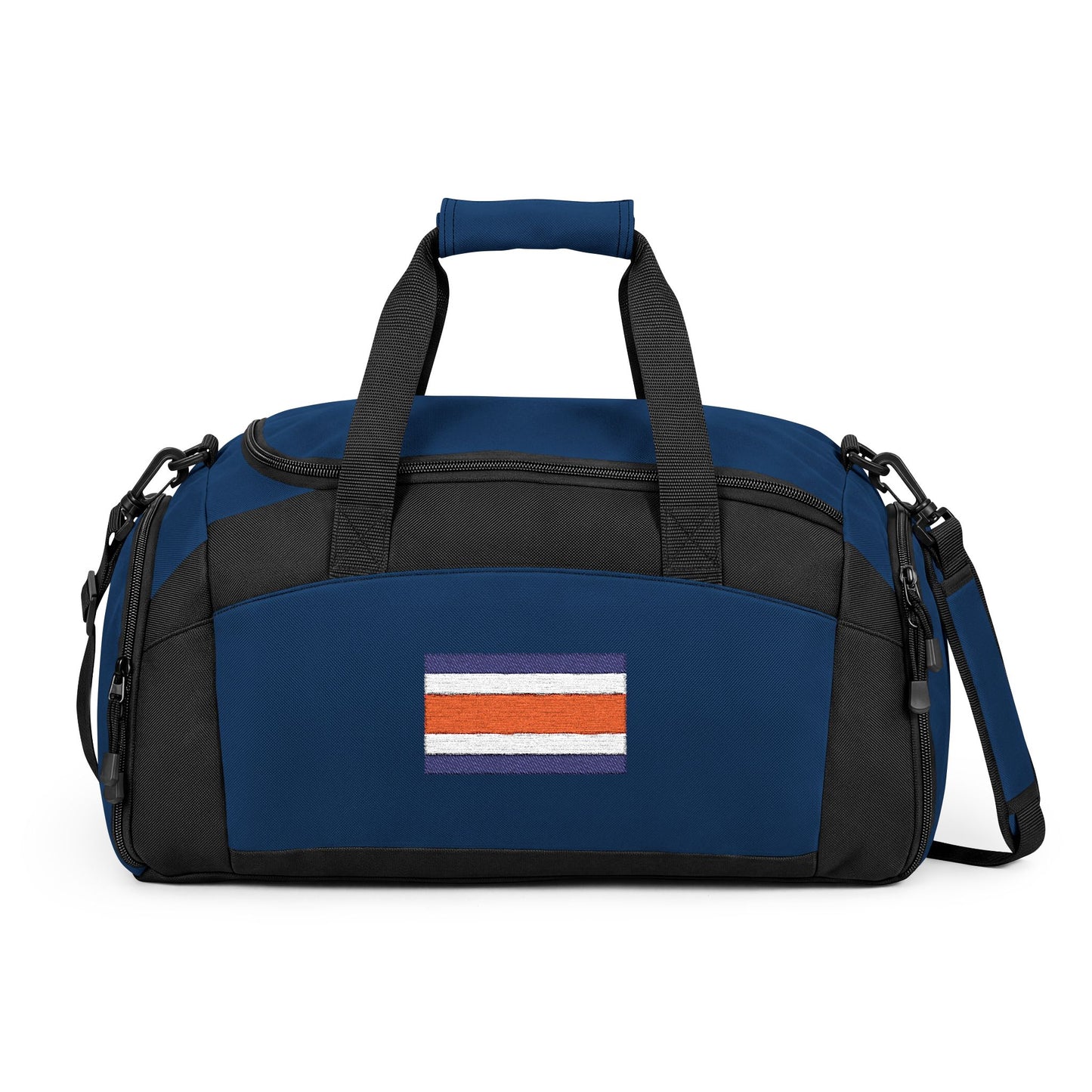 Costa Rica Flag Gym Bag — Black Duffle with Embroidered Costa Rica Flag