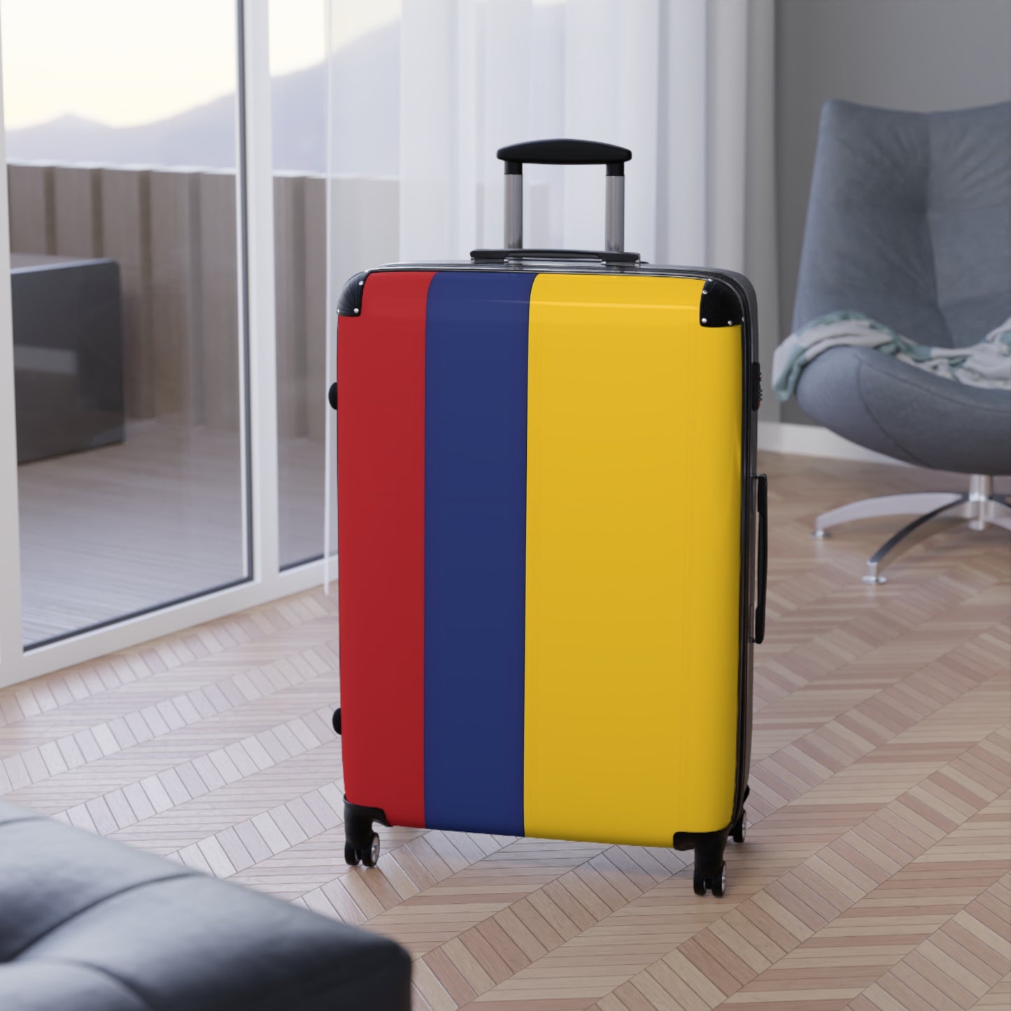 Colombia Flag Inspired Suitcase