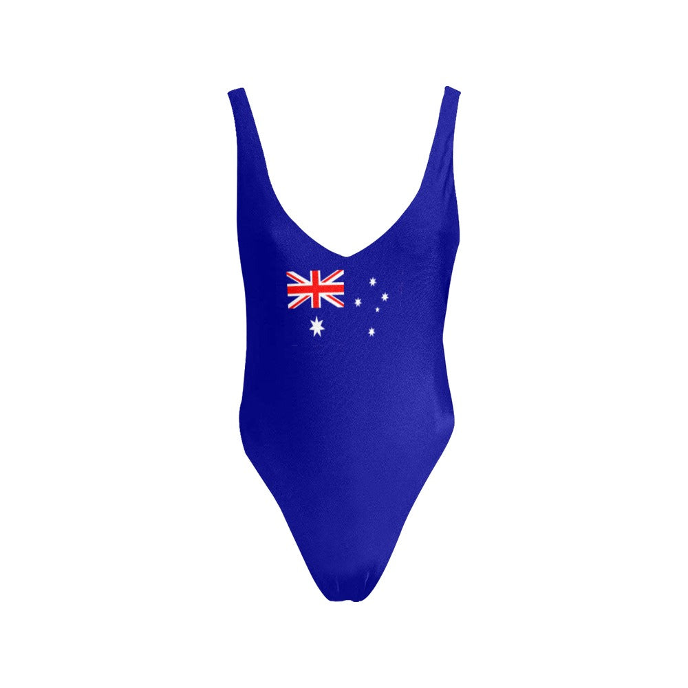 Australia Flag Inspired Women’s Backless One-Piece Swimsuit