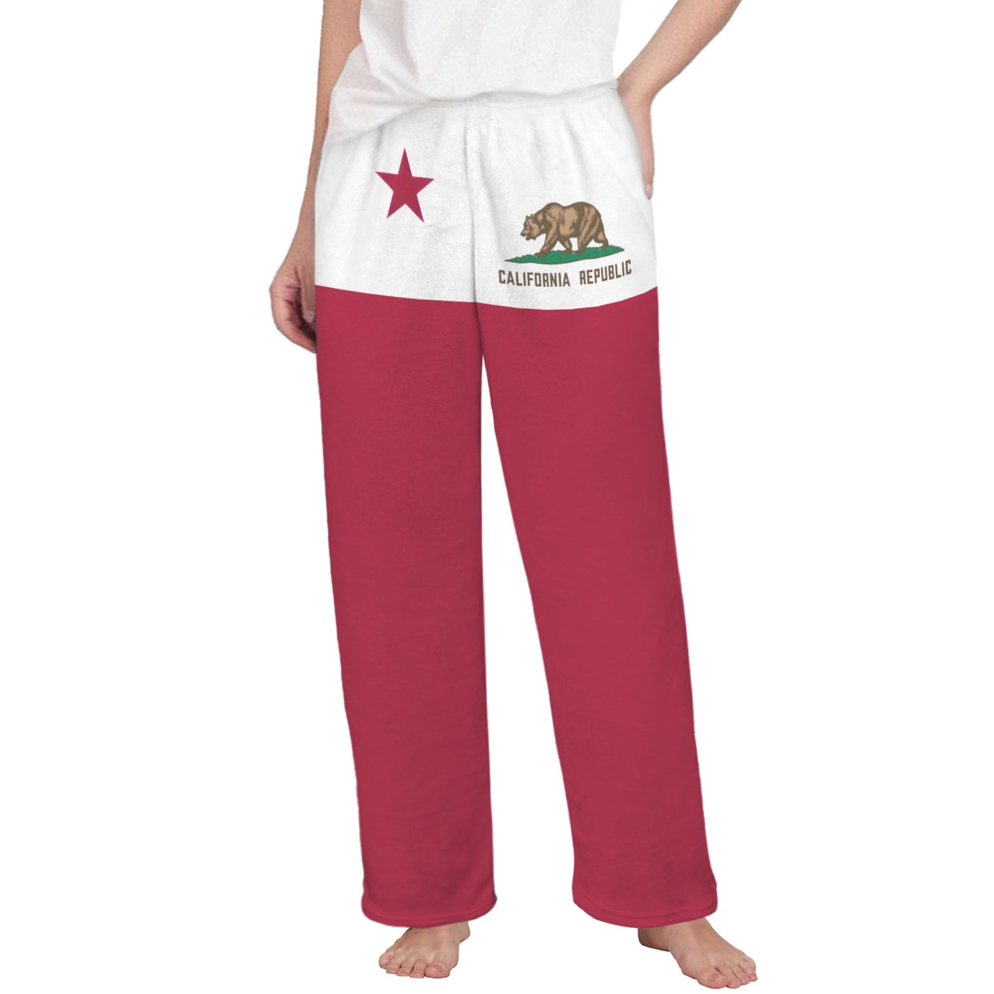 California Flag Inspired Women's Flannel Pajama Trousers Made in the USA