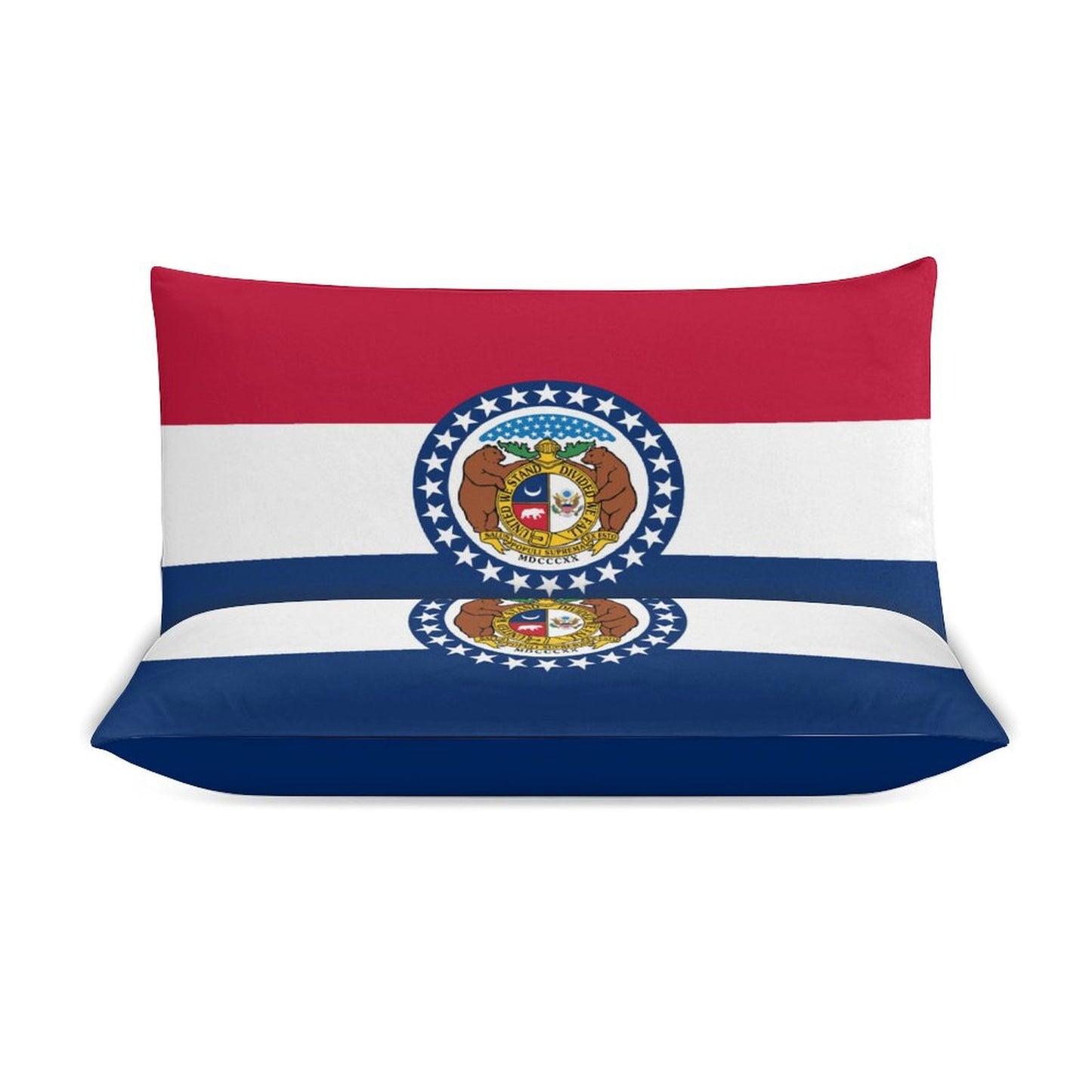 Missouri Flag Inspired 3-Piece Bedding Set (1 Duvet Cover + 2 Pillow Shams) – 102"×90"
