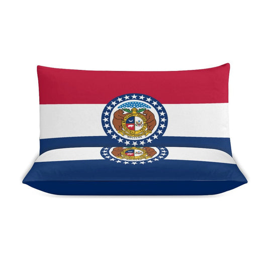 Missouri Flag Inspired 3-Piece Bedding Set (1 Duvet Cover + 2 Pillow Shams) – 102"×90"