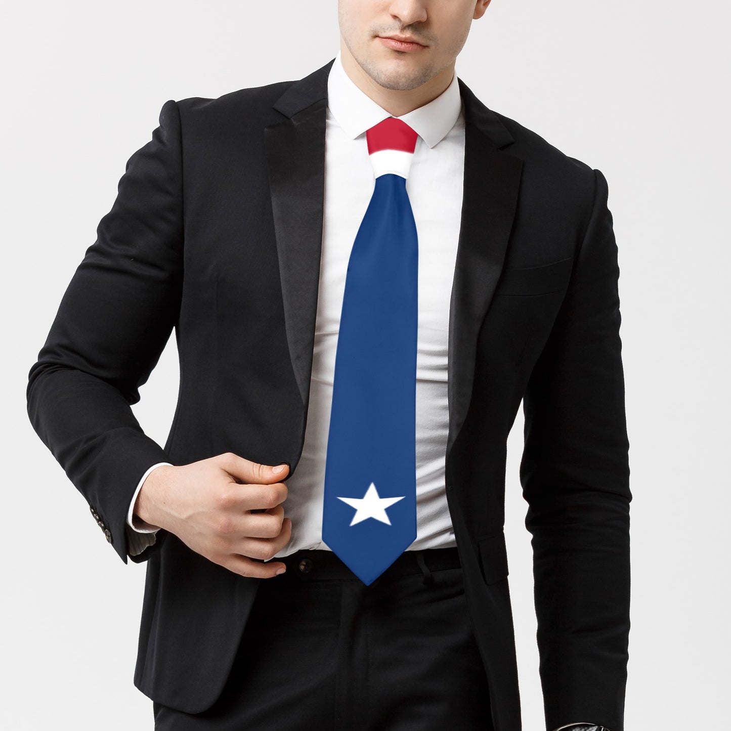 Texas Flag Inspired Classic Necktie (Two Sides)