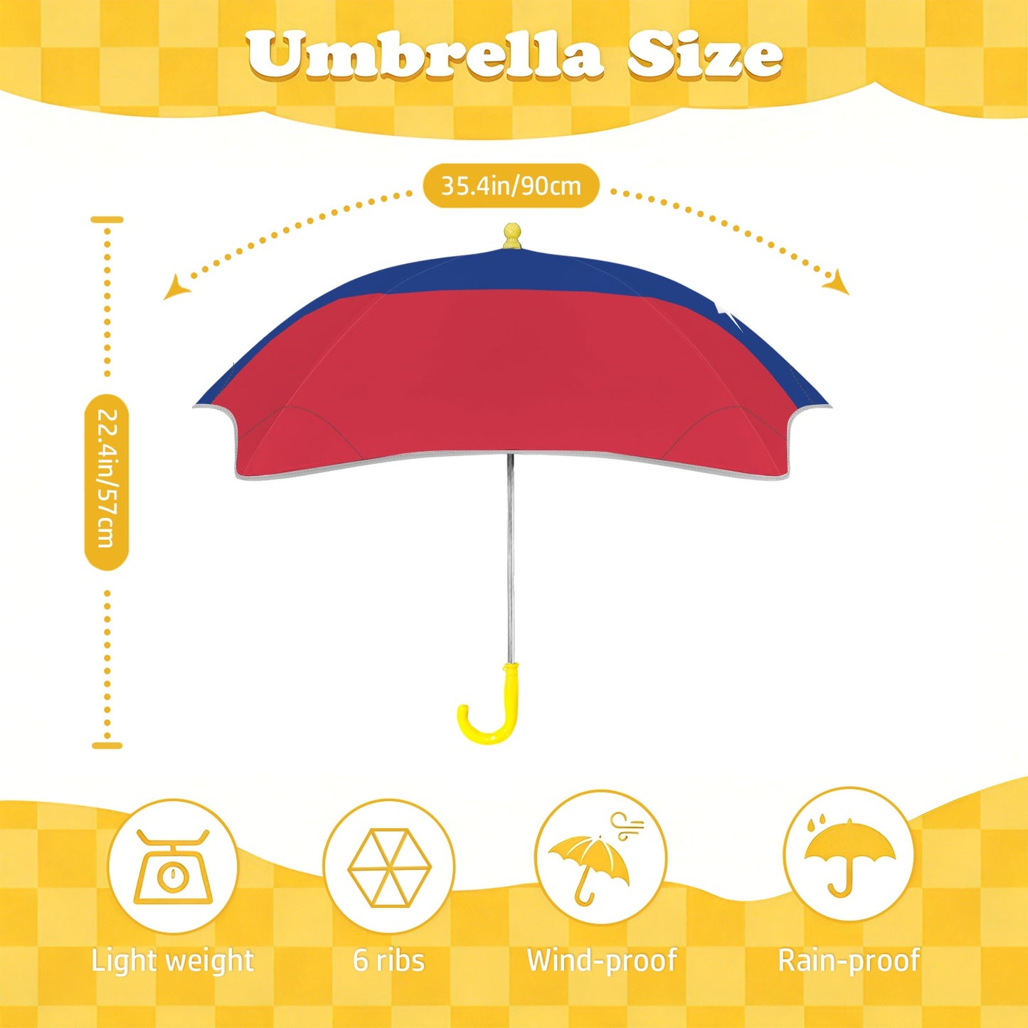 Venezuela Flag Inspired Kids Safe Round Corner Umbrella