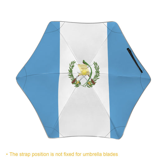 Guatamala Flag Inspired Kids Safe Round Corner Umbrella