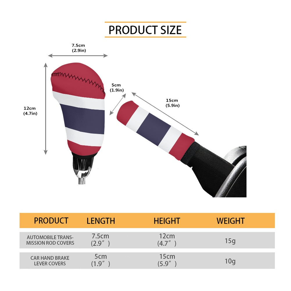 Thailand Flag Inspired Gear Lever Cover+Hand Brake Cover