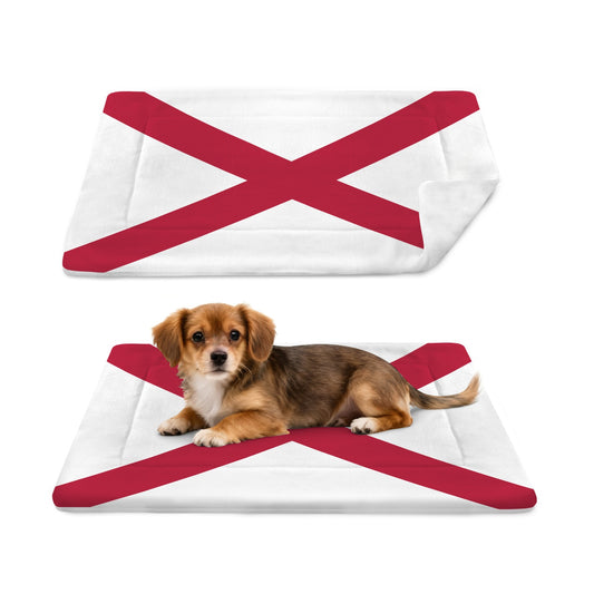 Alabama Flag Inspired Pet Mat 25x18inch (Made in the USA)