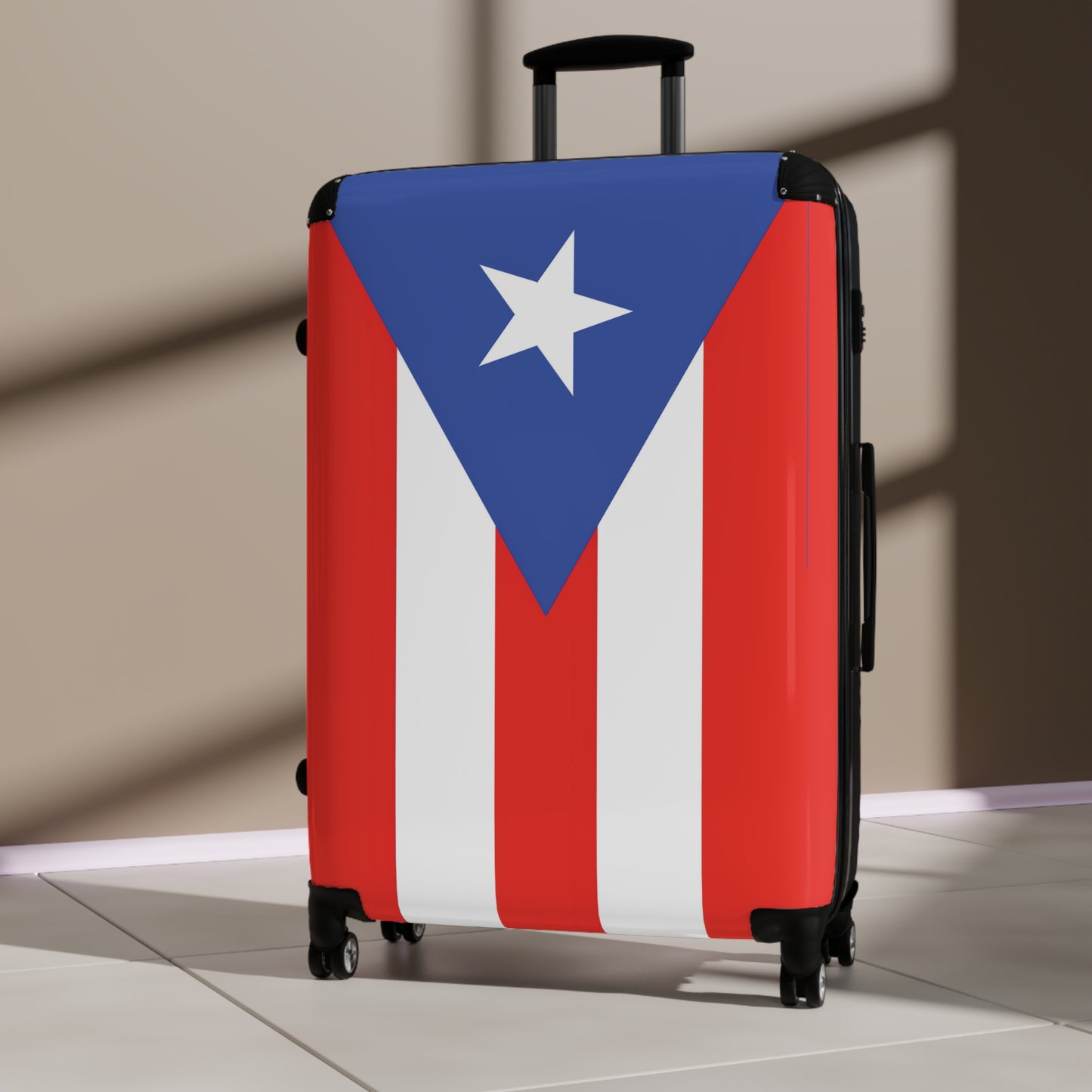 Puerto Rico Flag Inspired Suitcase