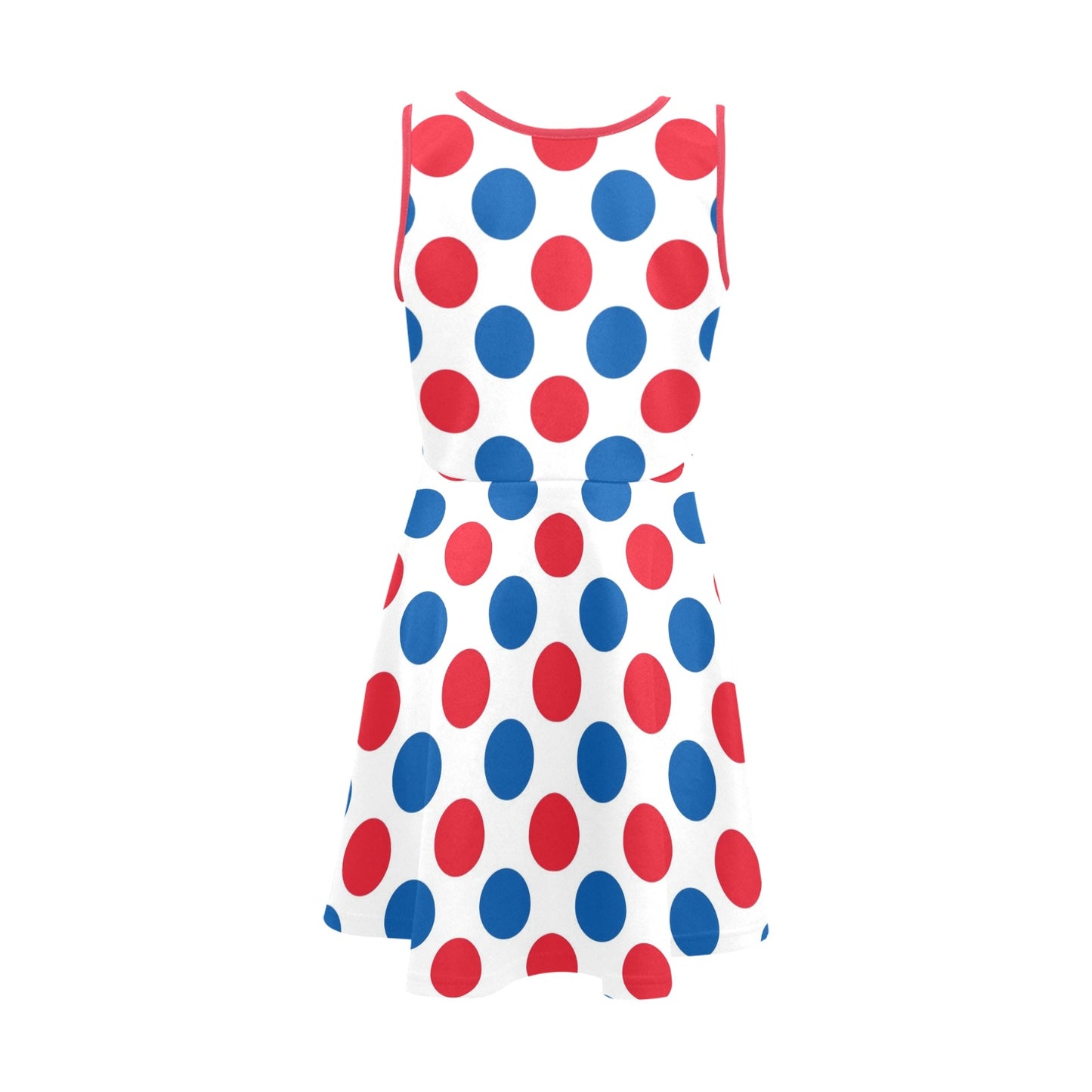 USA/American Flag Inspired Polka Dot Pattern Girls' Sleeveless Sundress | Ships from USA