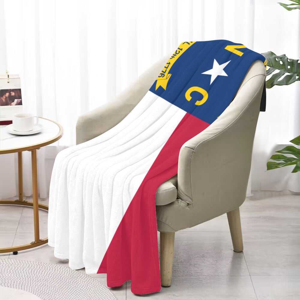 Luv My Flag blanket featuring North Carolina state flag design.