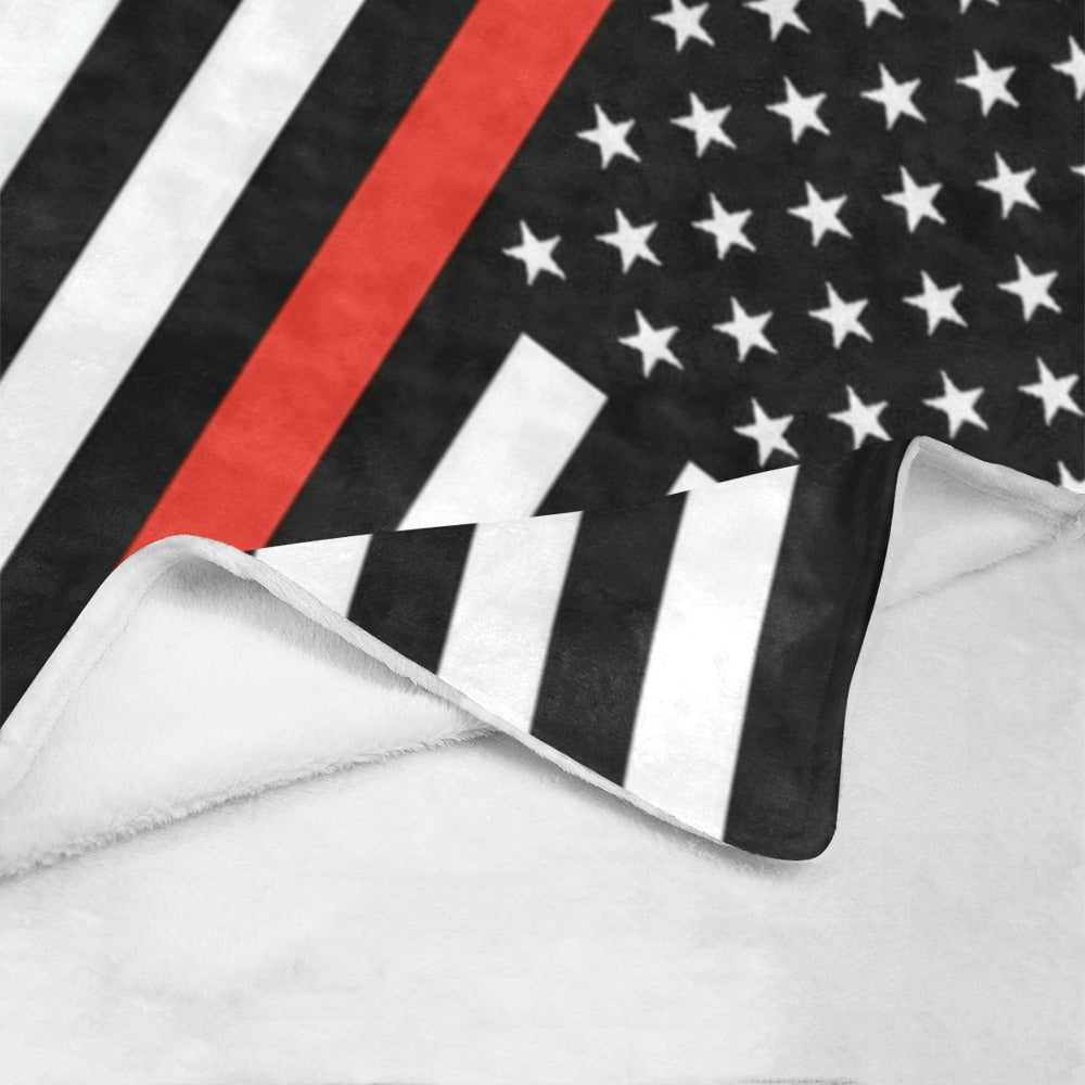 Luv My Flag blanket with stars and stripes design.