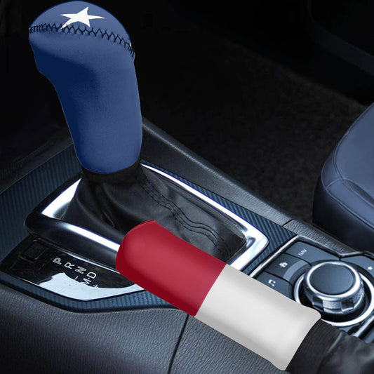 Texas Flag Inspired Gear Lever Cover+Hand Brake Cover