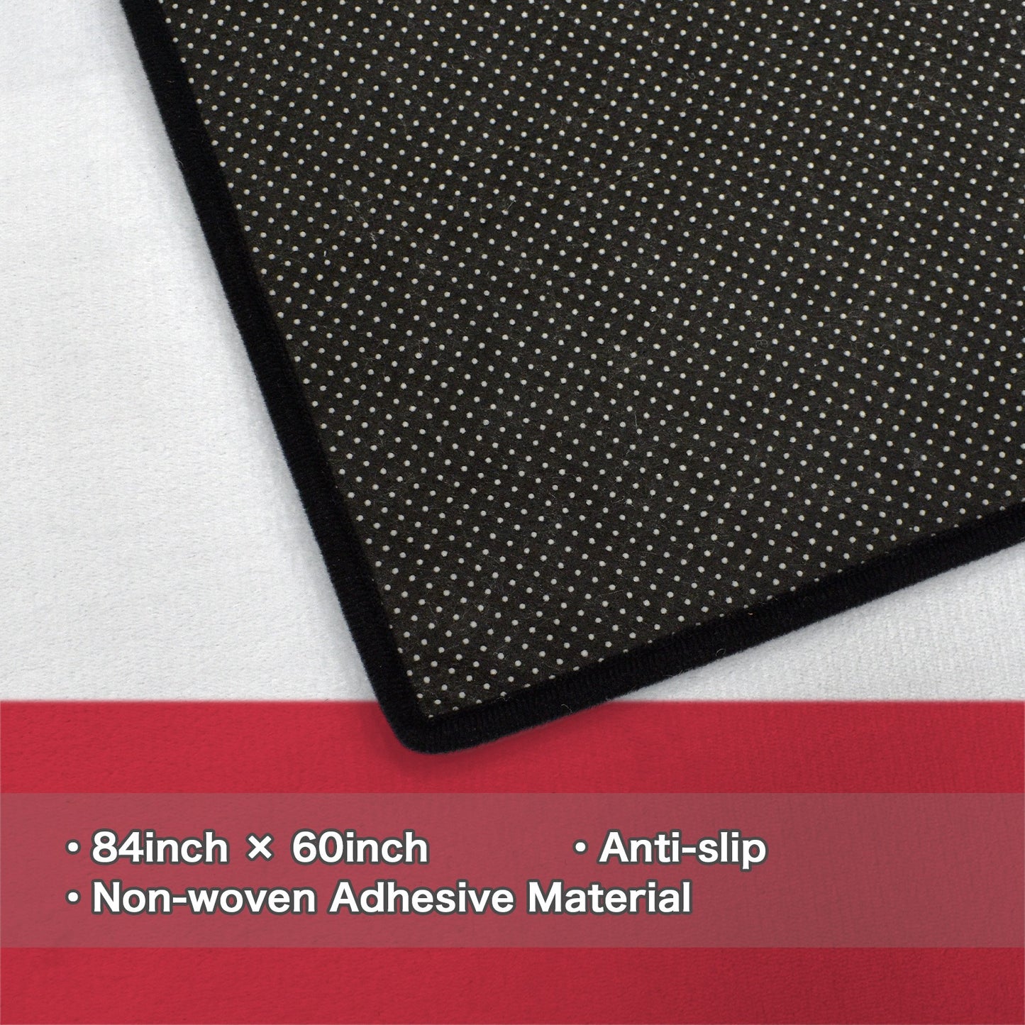 Kuwait Flag Inspired 84x60 Inch Area Rug with Black Binding (Made in the USA)