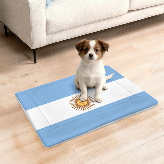 Argentina Flag Inspired Pet Mat 25x18inch (Made in the USA)