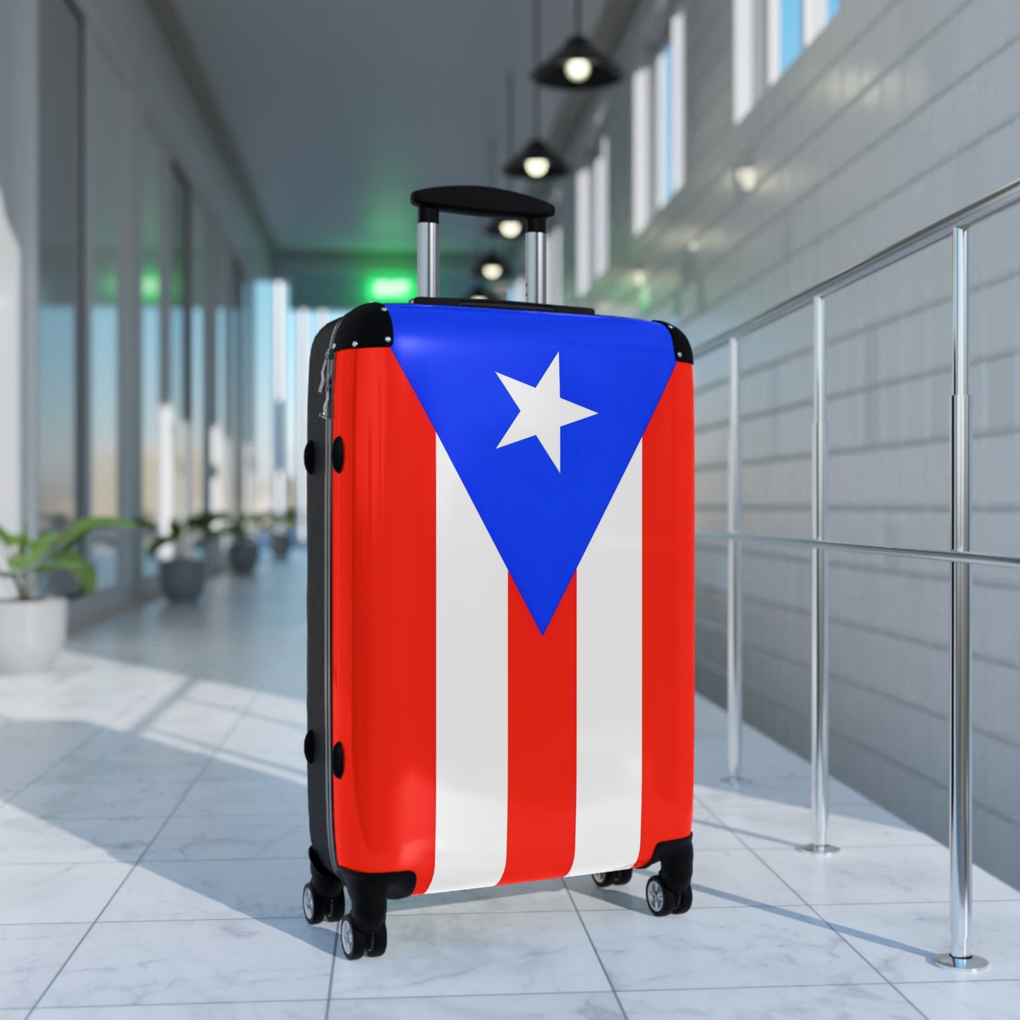 Puerto Rico Flag Inspired Suitcase
