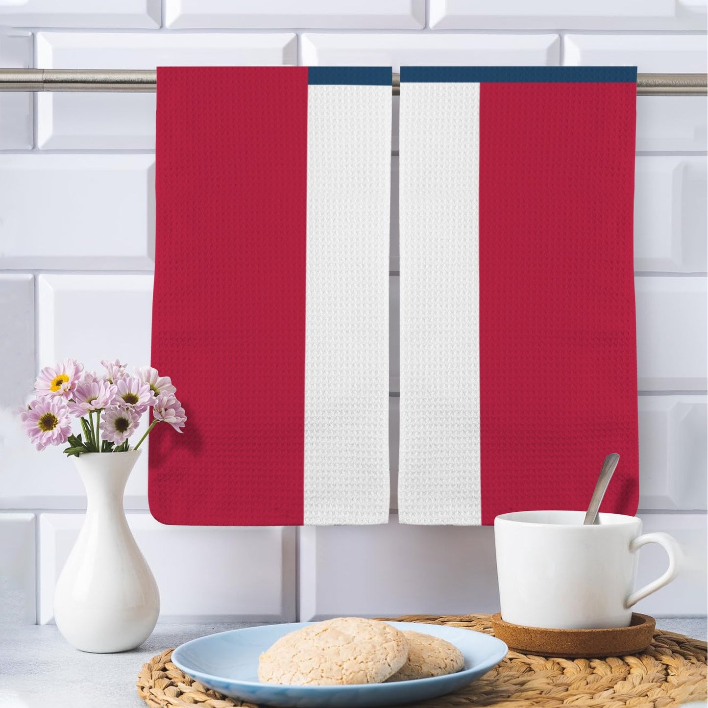 Georgia Flag Inspired Kitchen Towel 40X60cm (Pack of 2) (Made in the USA)