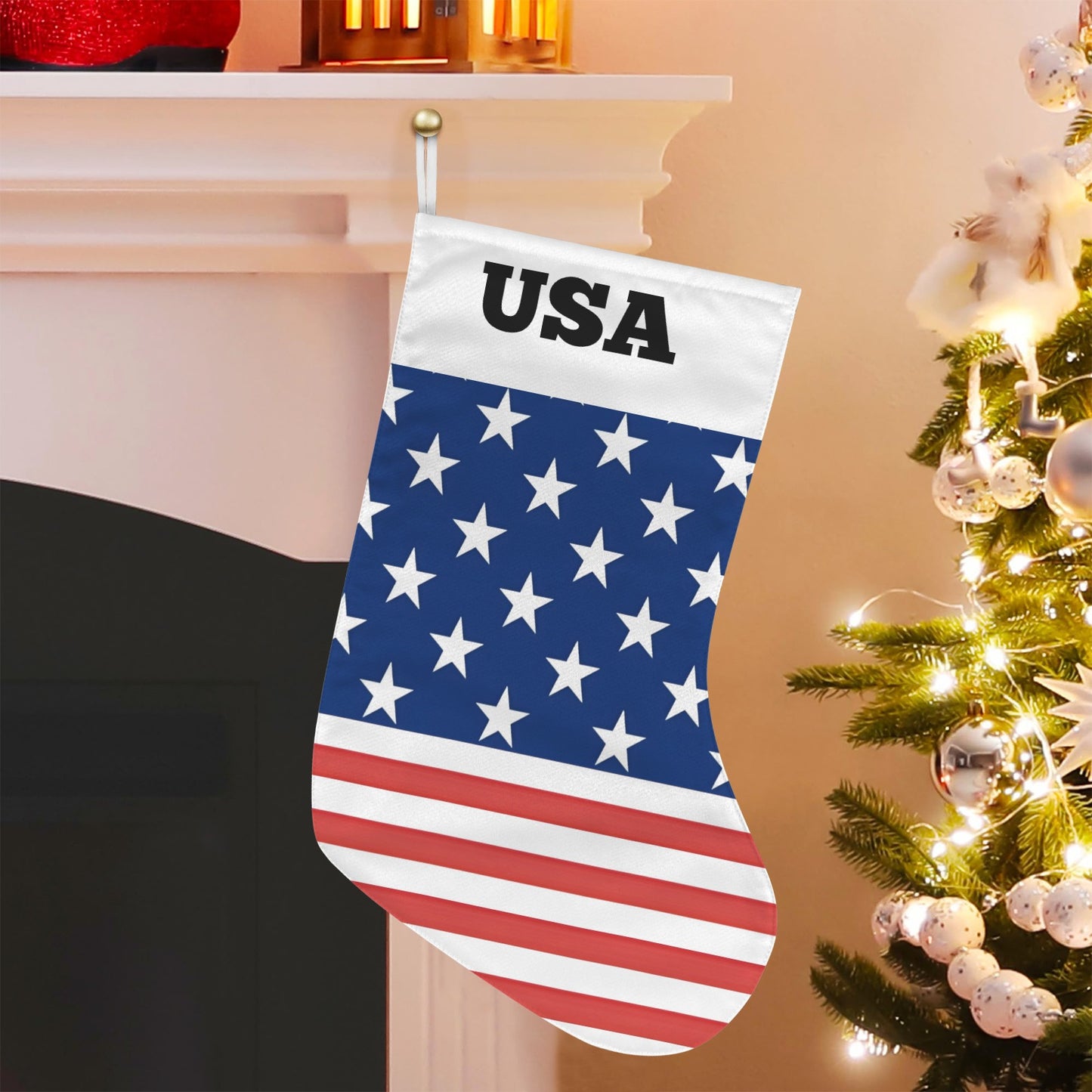 USA/American Flag Christmas Stocking(Made in USA)