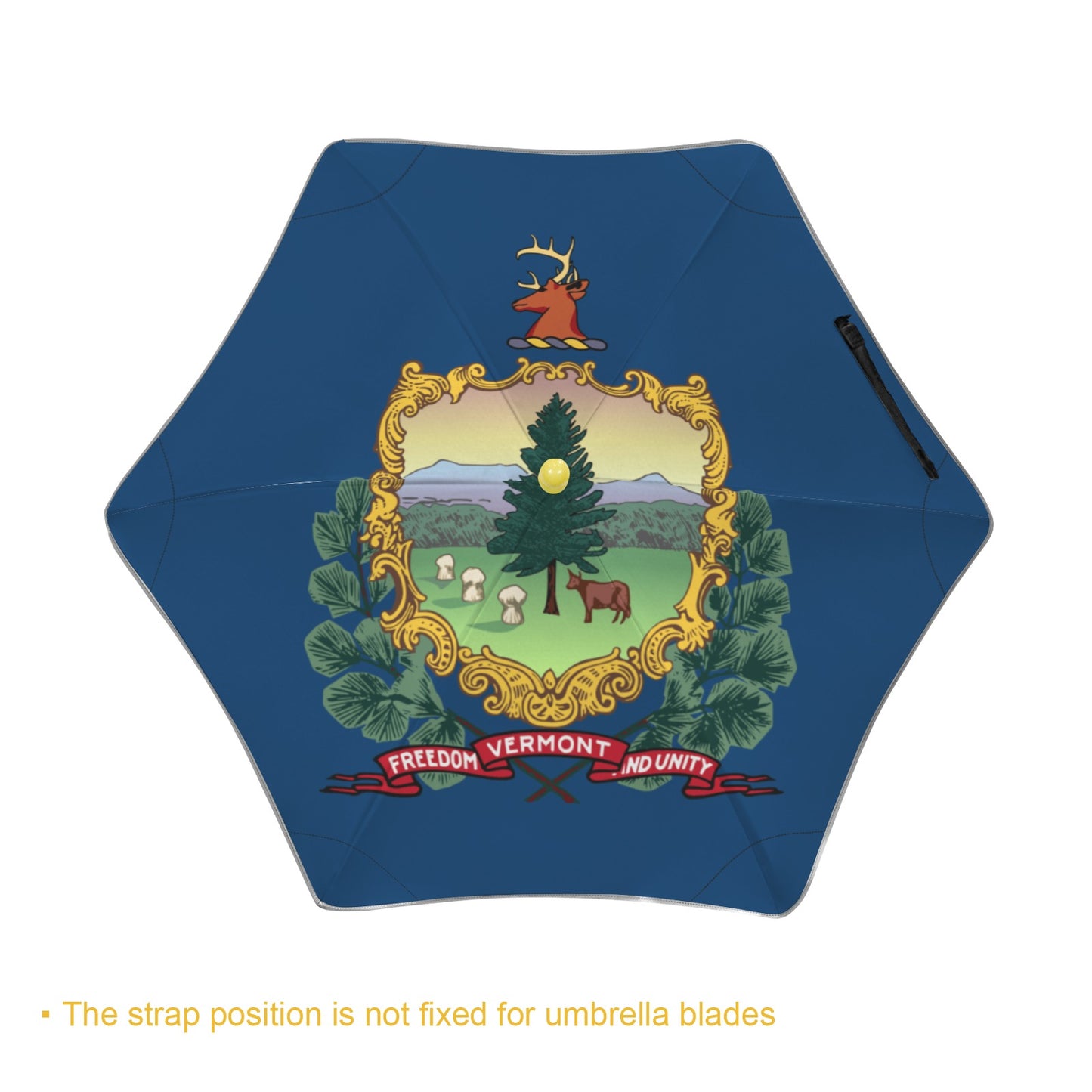 Vermont Flag Inspired Kids Safe Round Corner Umbrella