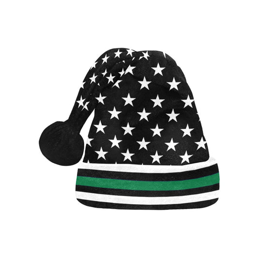 Thin Green Line Flag Christmas Santa Hat
