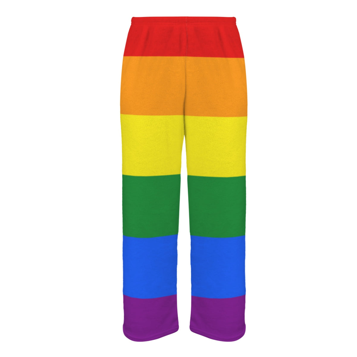 Rainbow Flag Inspired Men's Flannel Pajama Trousers Printed in the USA