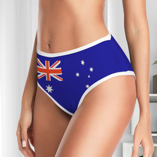 Australia Flag Inspired Women's High Waisted Brief